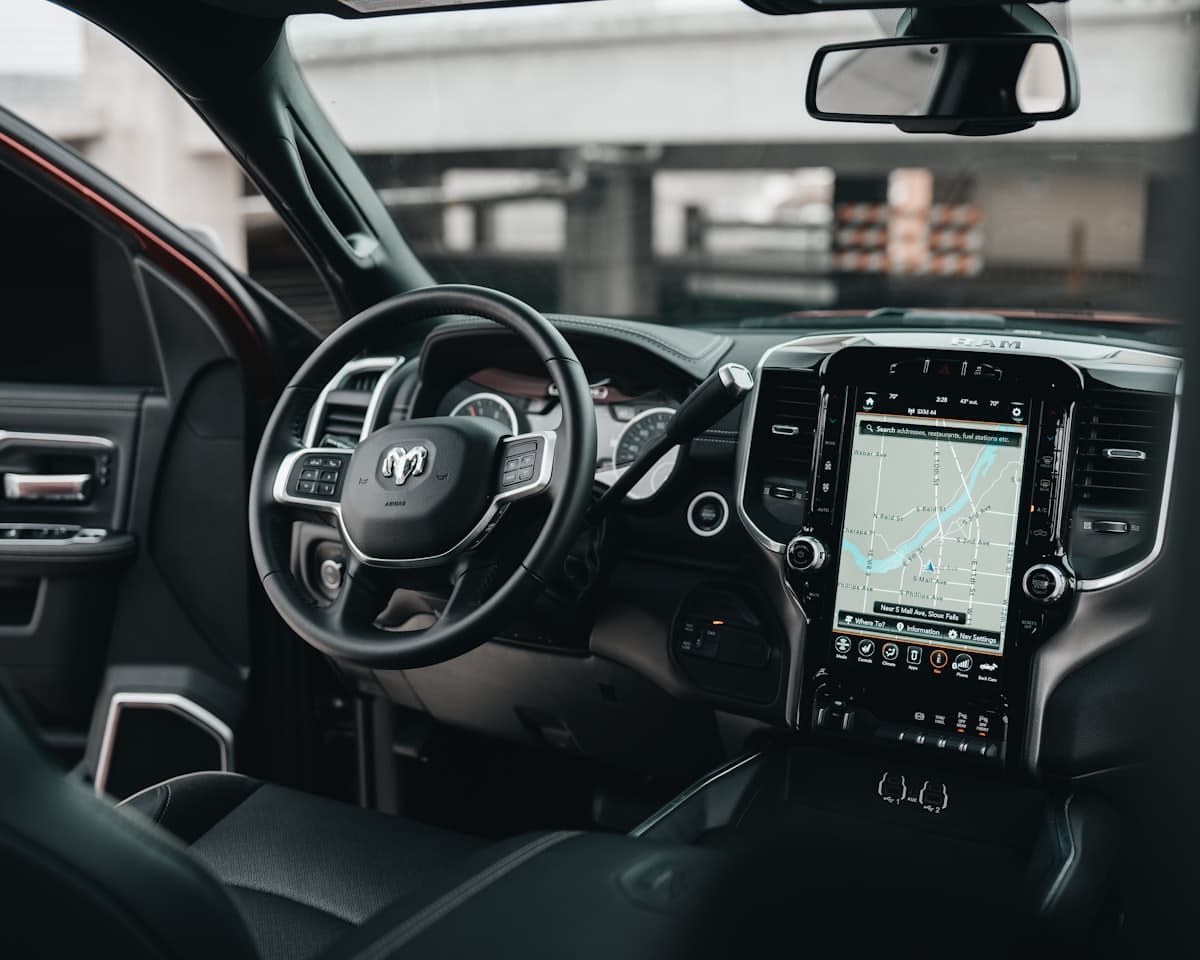 A cleaned dashboard and centre console